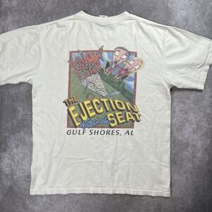 VINTAGE 90s No Fear T-Shirt "The Ejection Seat" Amusement Park Alabama Size M